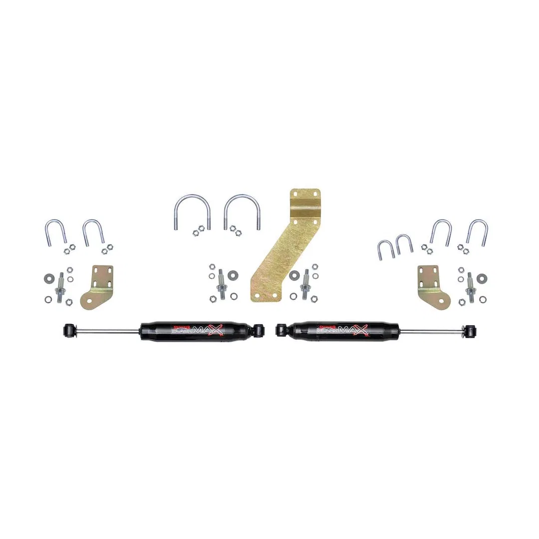 8266 – SKYJACKER Steering Stabilizer, Dual Black Shock Body With Brackets Set Of 2